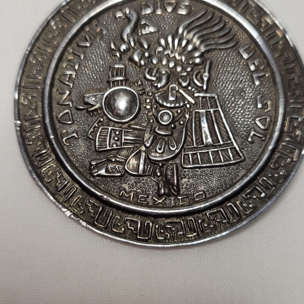 💢💢925 SILVER VINTAGE HECHO EN MÉXICO PENDANT - Picture 3 of 12